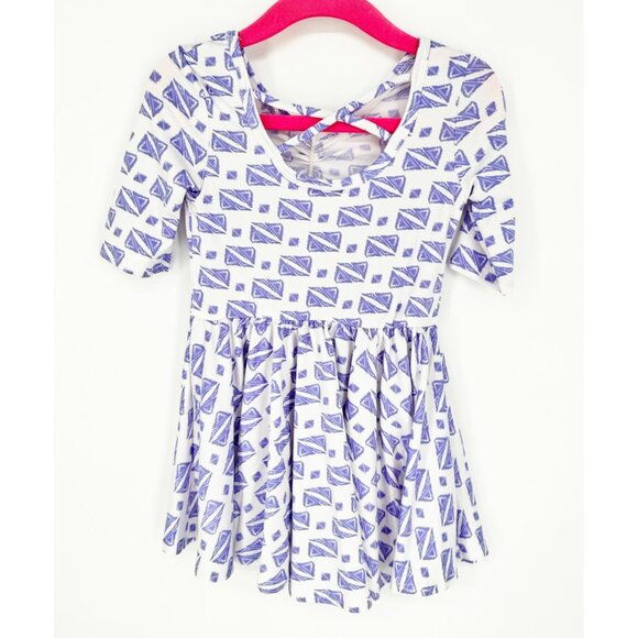 Dotdotsmile Girls Dress Size 12/24 Months White and Purple New With Tags - Picture 5 of 6